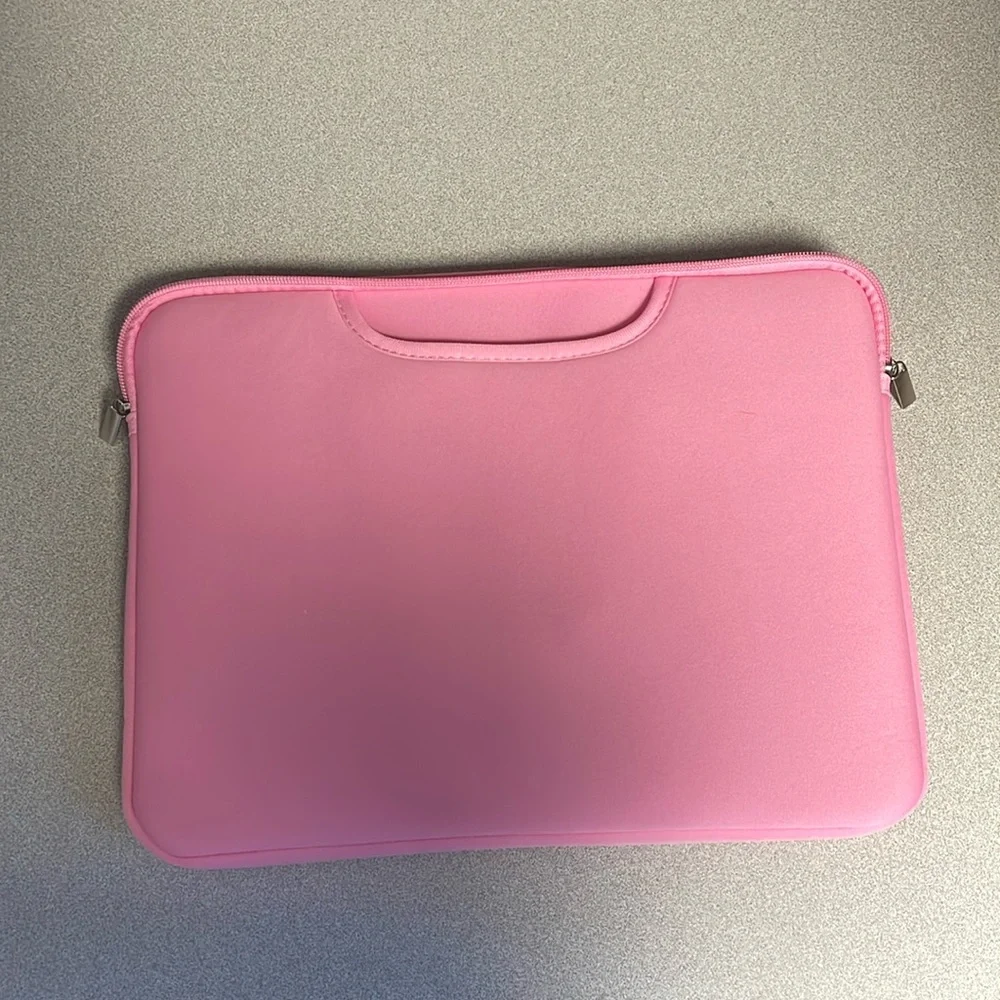 Pink laptop sleeve